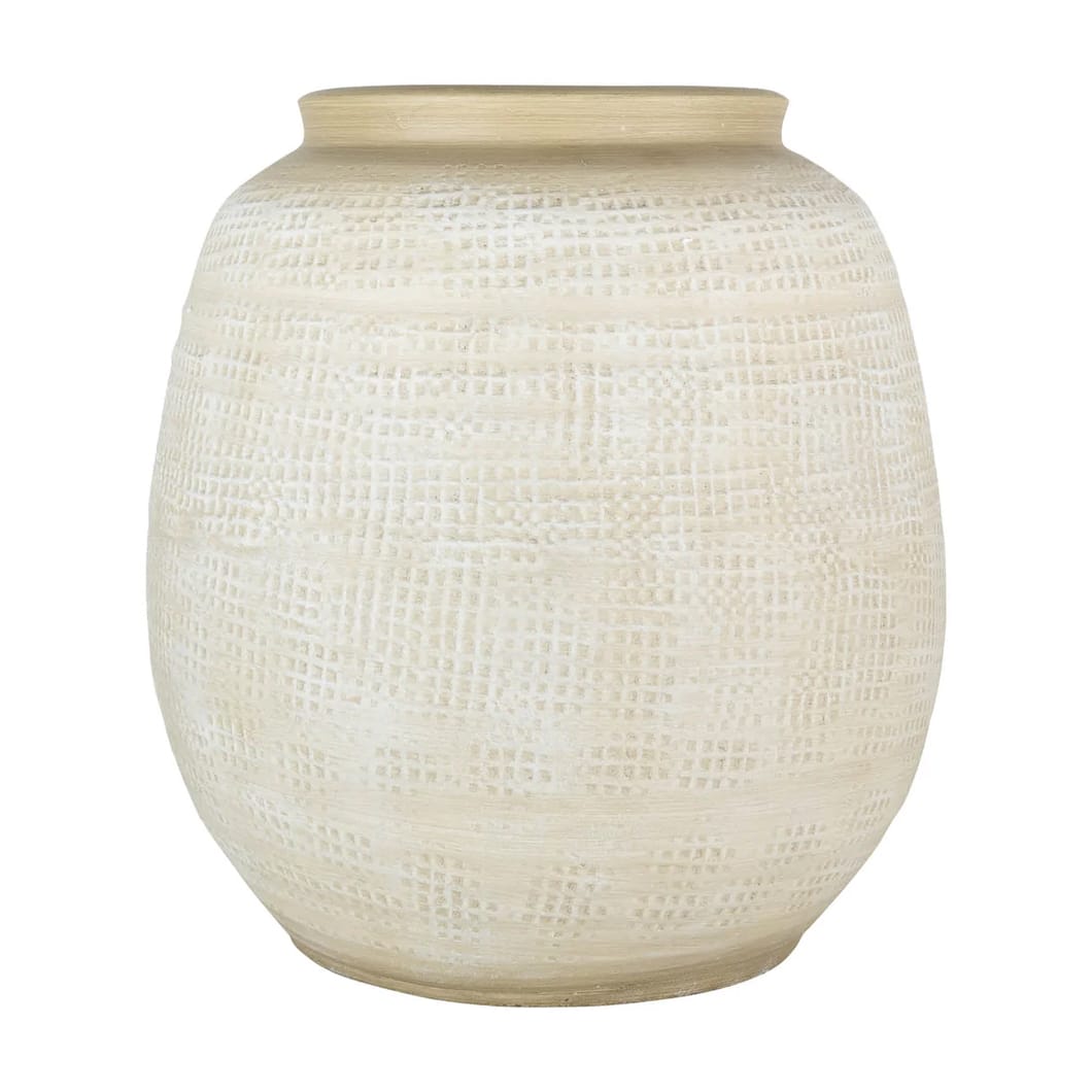 Grace Vase in Ivory Plaster