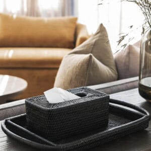 The Cascavelle storage range will bring fresh appeal to your bathroom space (or anywhere you like really!) Comprising the Benares bin, which comes in two shades and is an ideal laundry basket, and the La Flora tissue box, these woven rattan accents are trend-proof options that exude timeless natural charm.