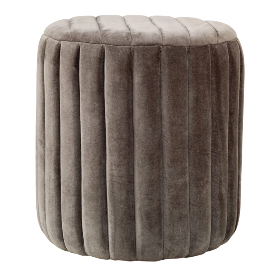 Velvet Stool in Earth