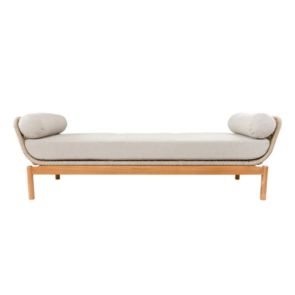 The fully outdoor Vision seating range is a sight to behold! Featuring a relaxing occasional chair and an inviting daybed composed of a teak frame, these items will bring both a modern and classic feel to exterior areas. Weather-resistant olefin outdoor fabric that offers style, versatility and practicality completes the picture.