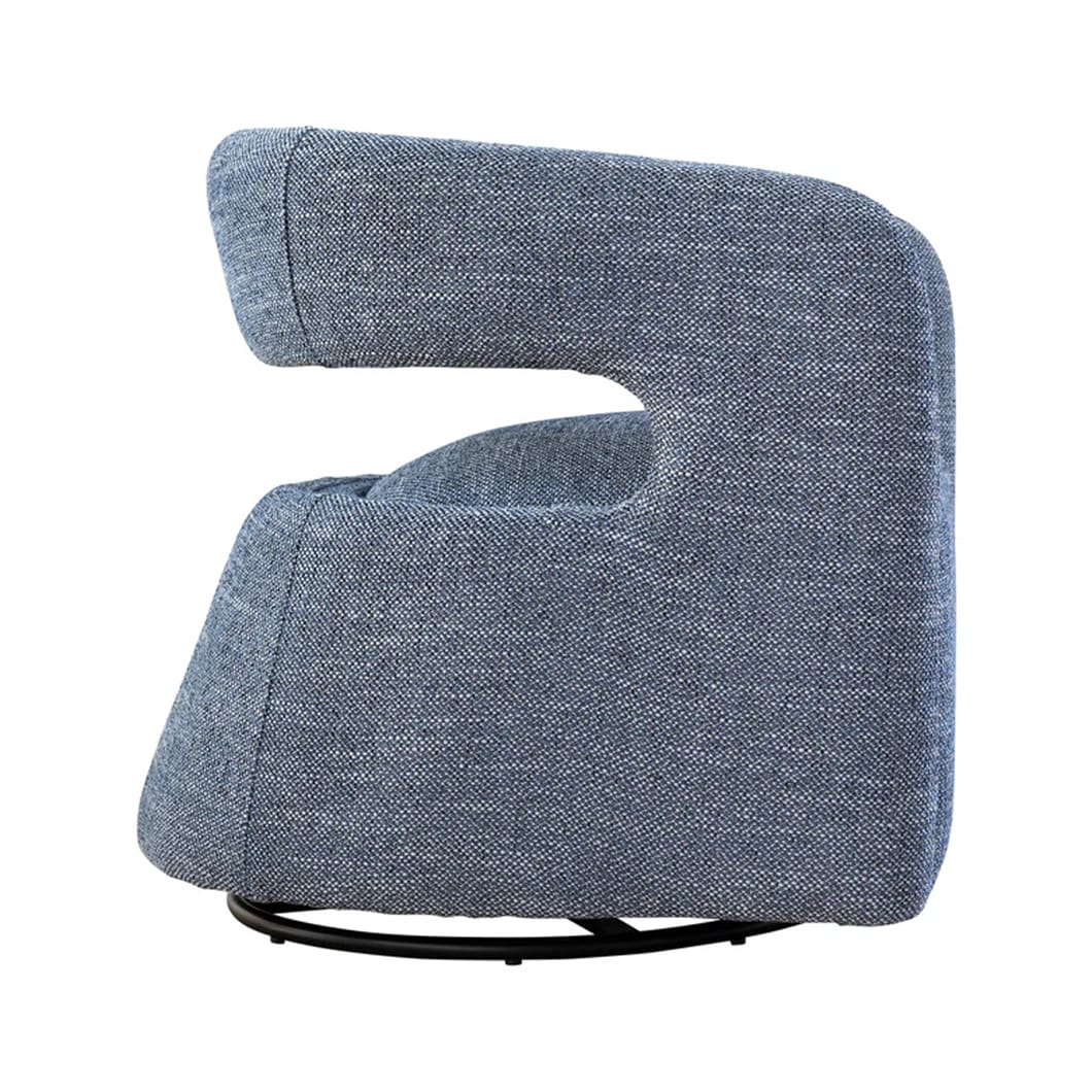 Dolce Vita Swivel Chair in Blue Steel - Image 2