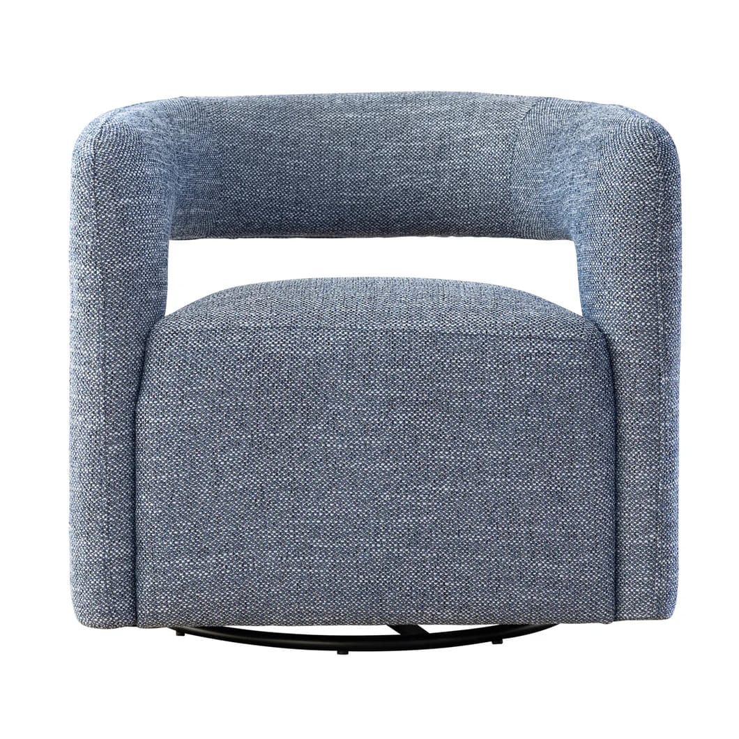 Dolce Vita Swivel Chair in Blue Steel - Image 3