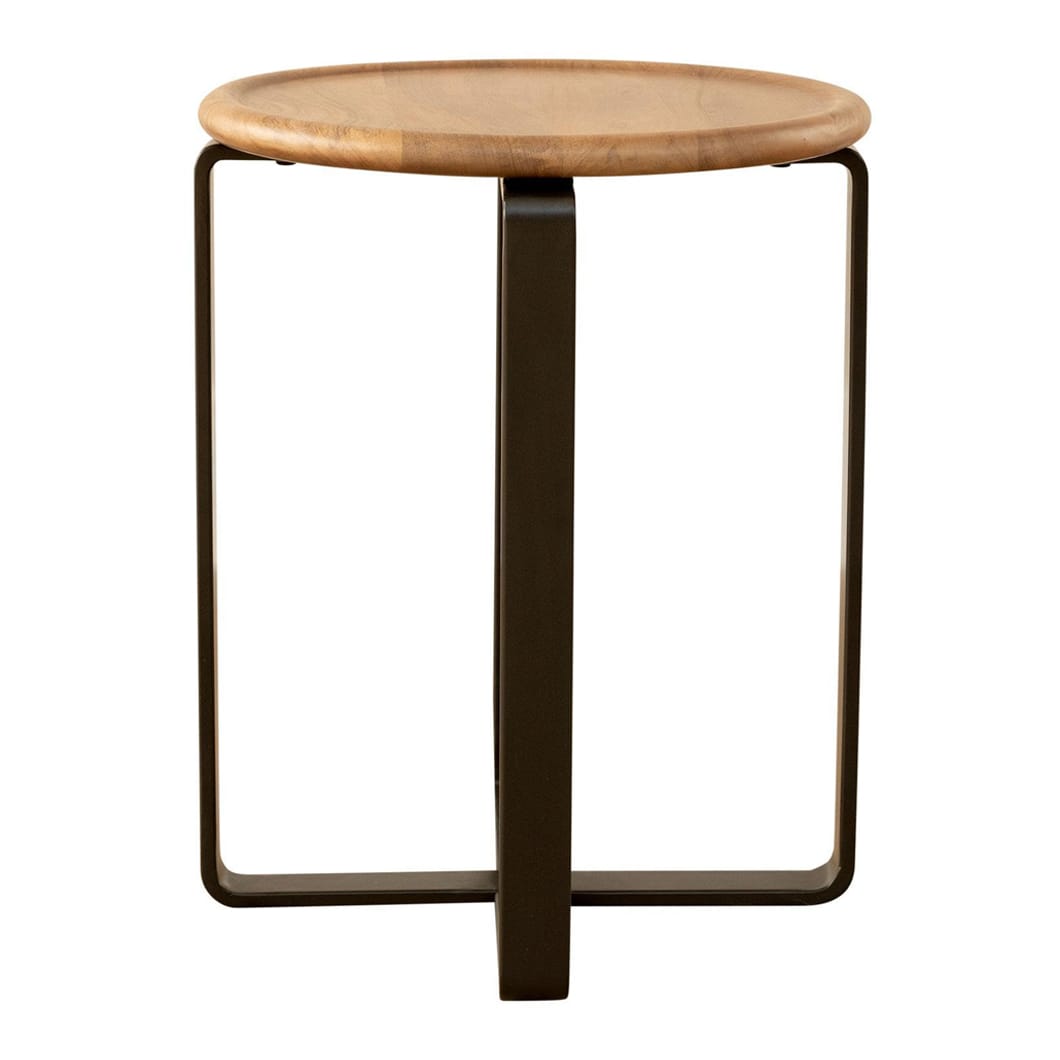Elevate your living space with Crest side and coffee tables, which blend the natural beauty of mango wood with modern design. These dark-toned tables are supported by sleek steel legs, bringing contemporary elegance to spaces. Minor assembly required.