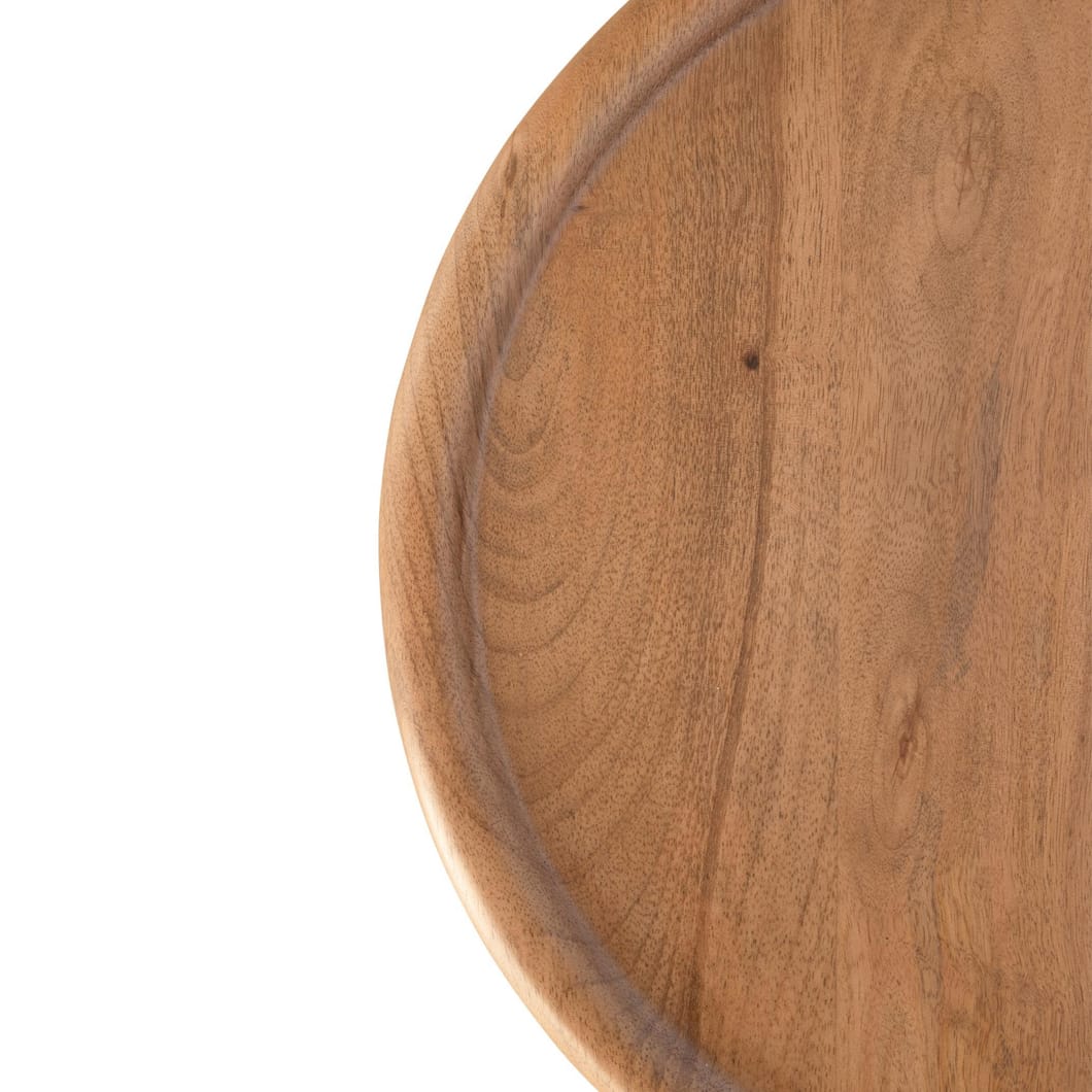 Elevate your living space with Crest side and coffee tables, which blend the natural beauty of mango wood with modern design. These dark-toned tables are supported by sleek steel legs, bringing contemporary elegance to spaces. Minor assembly required.