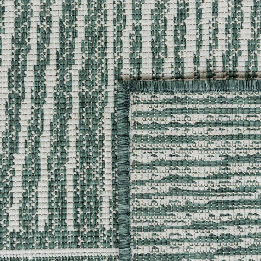 Tangram Outdoor Rug in Hunter - Image 3