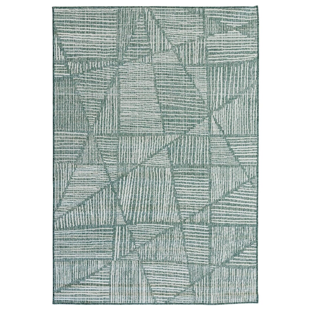 Tangram Outdoor Rug in Hunter