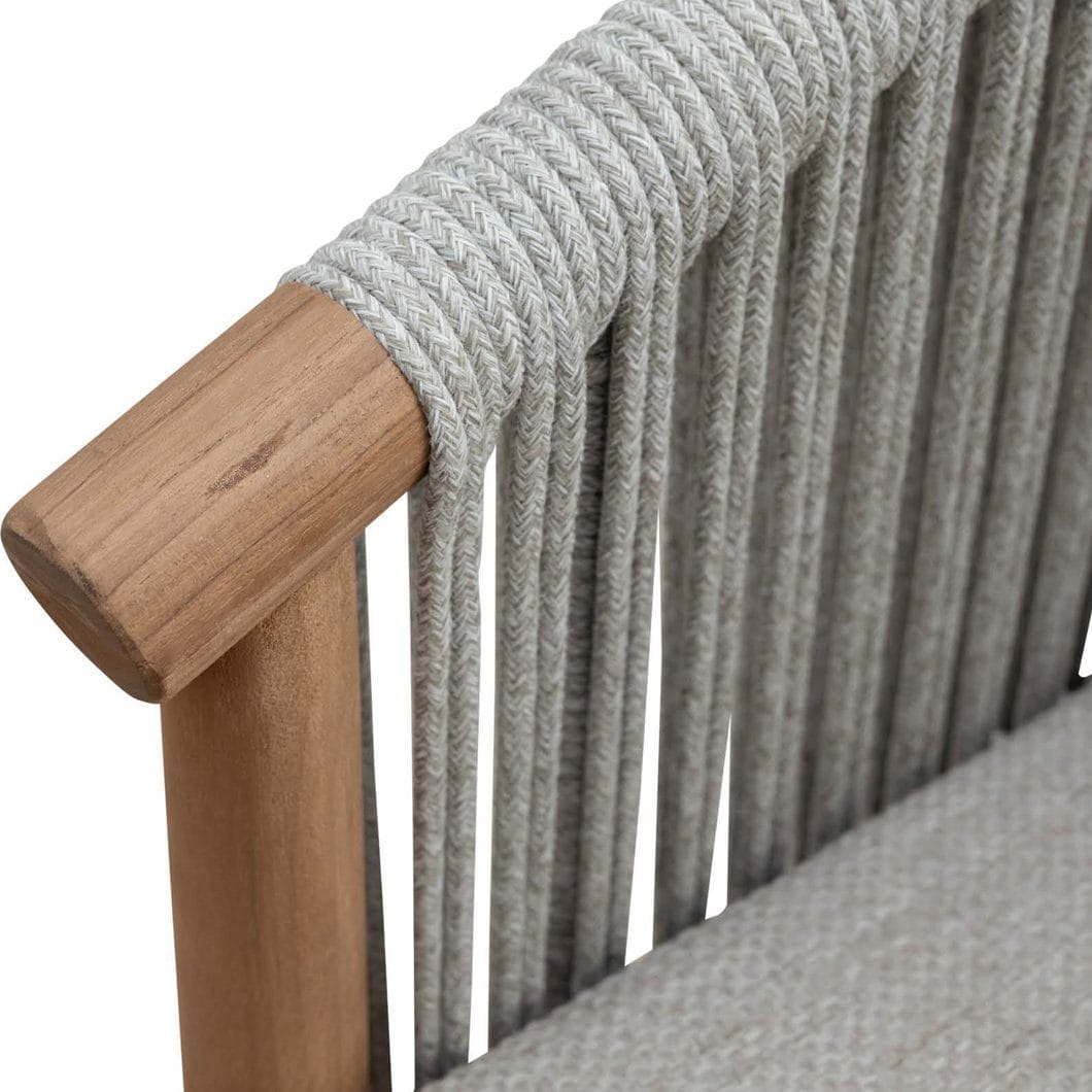 Rebecca Teak Dining Chair in Stone - Image 6