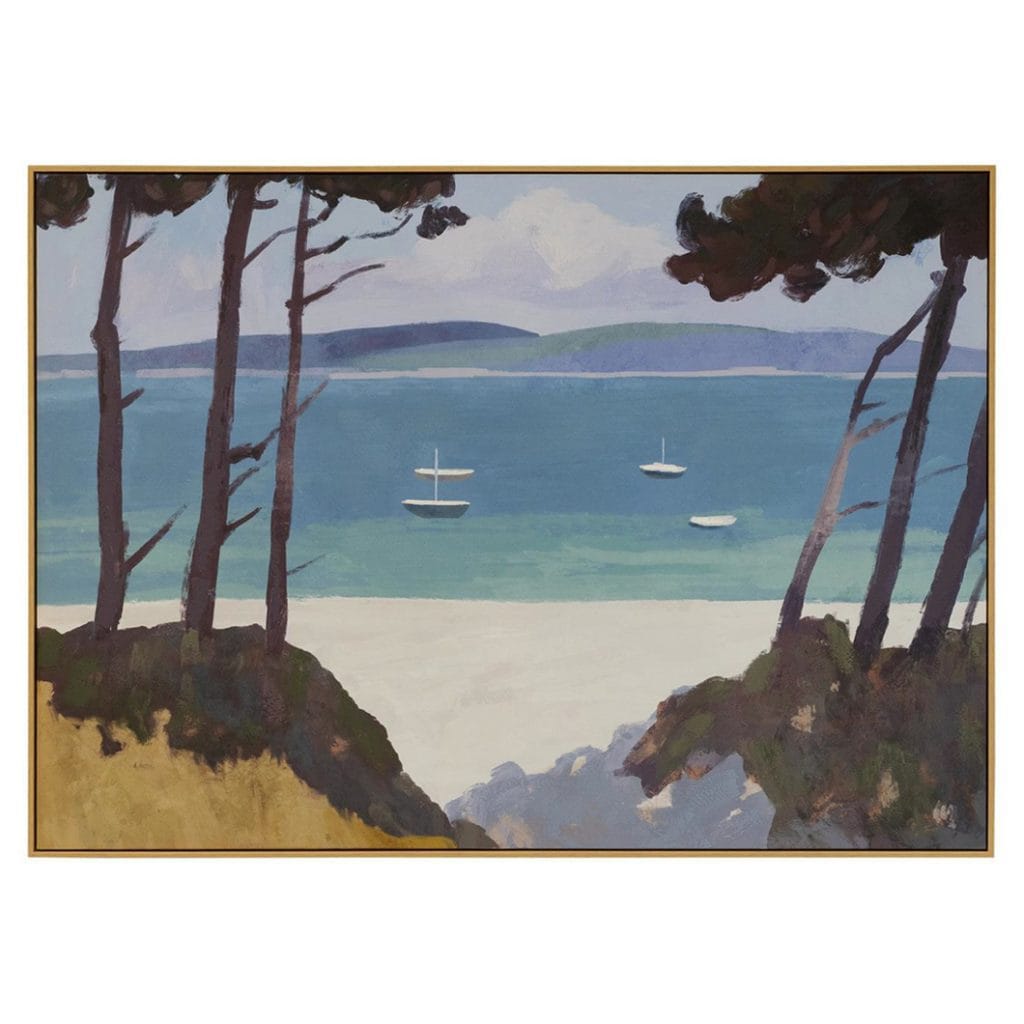 Afloat at Bay Wall Art in Azure
