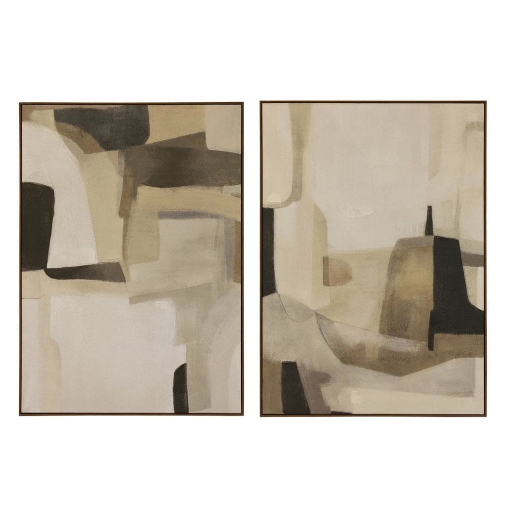 Beige Balance Wall Art Set of 2 in Sandstone