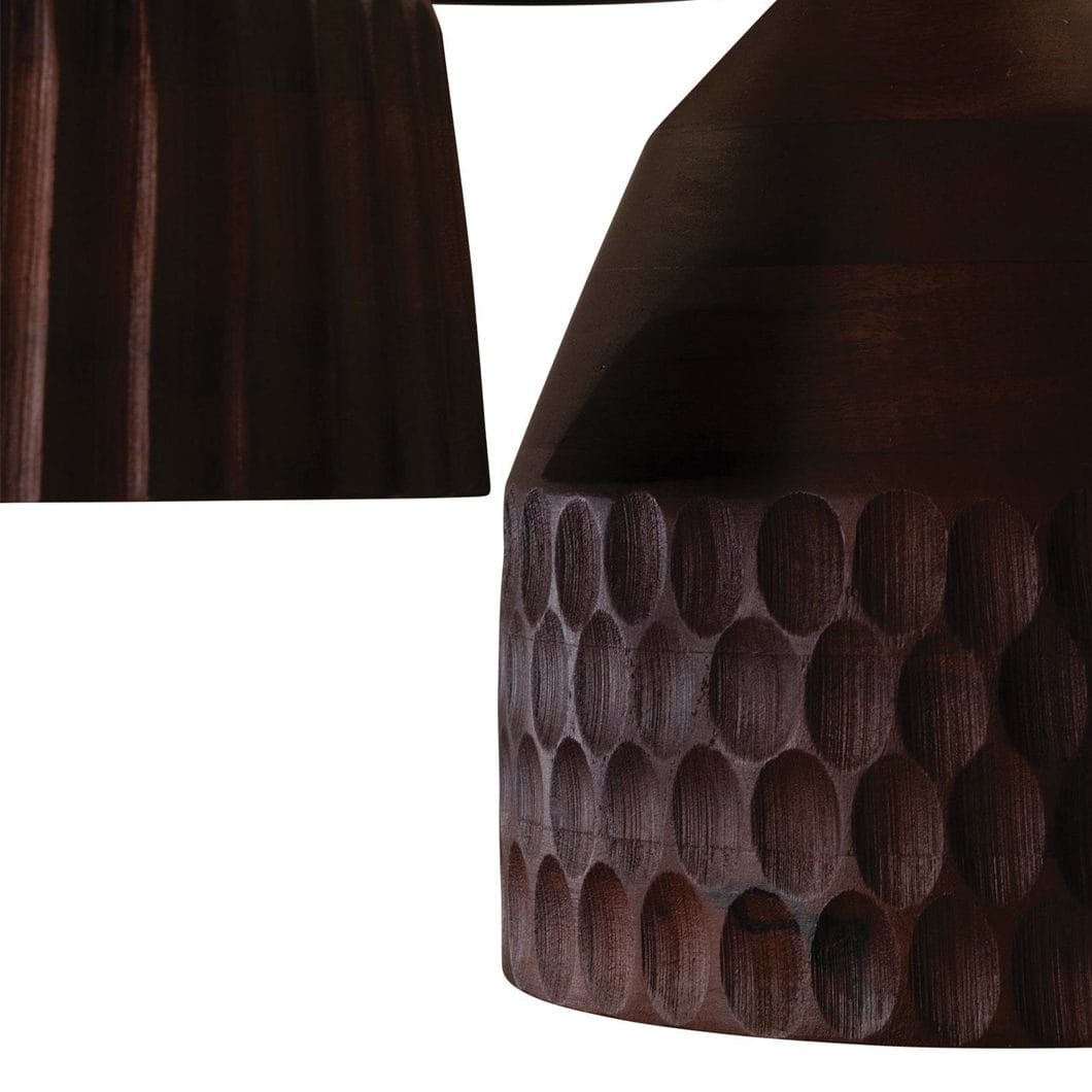 Kwela Wood Horizon Pendant in Bark - Image 2