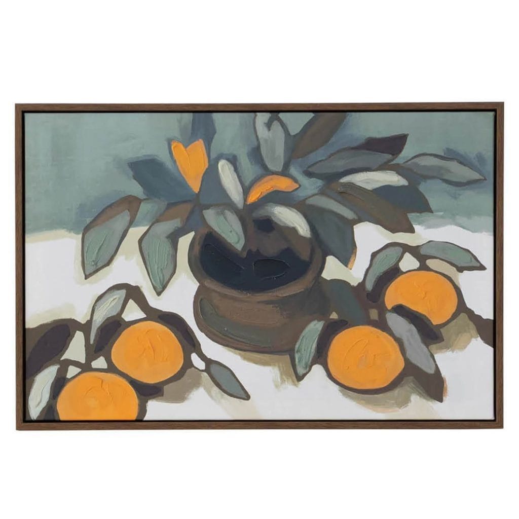 Citrus Table Wall Art in Tangerine