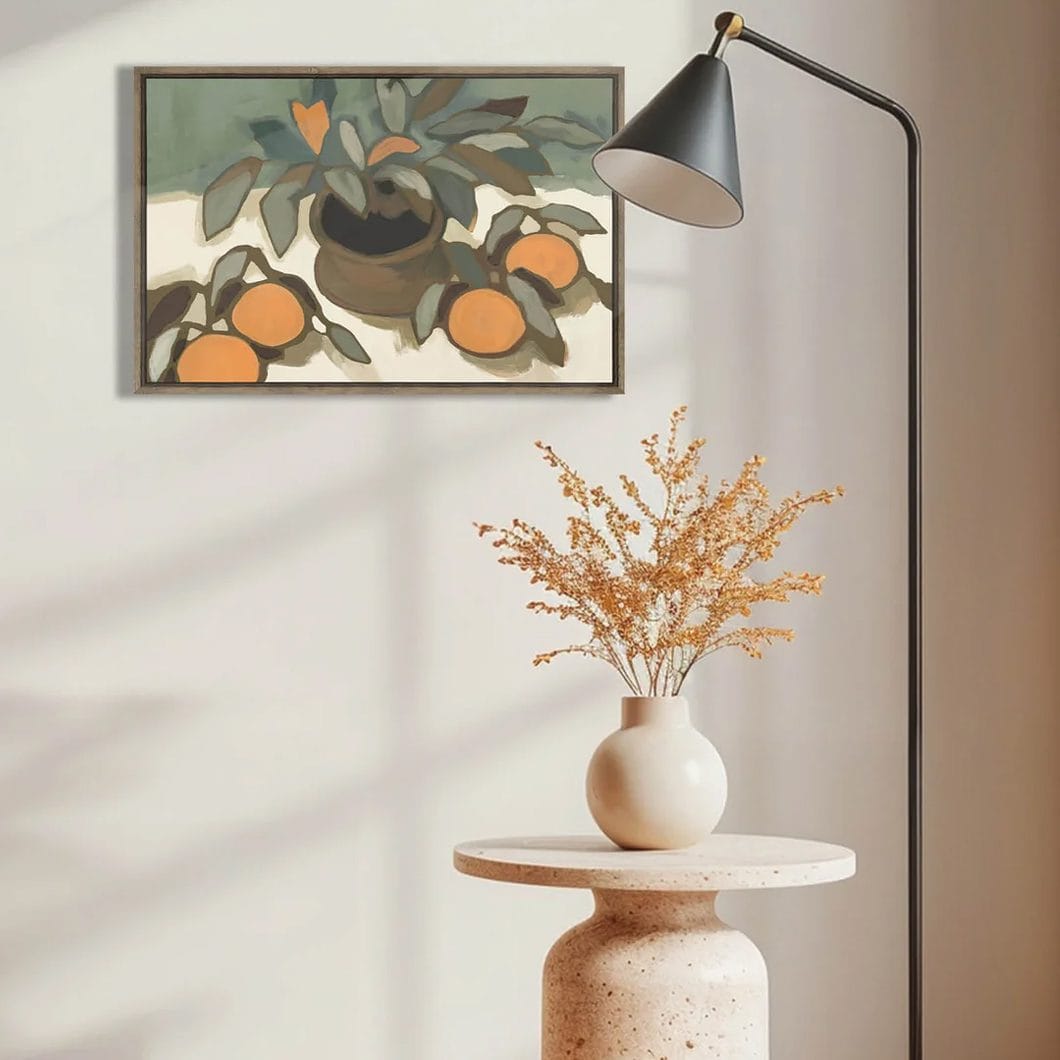 Citrus Table Wall Art in Tangerine - Image 3