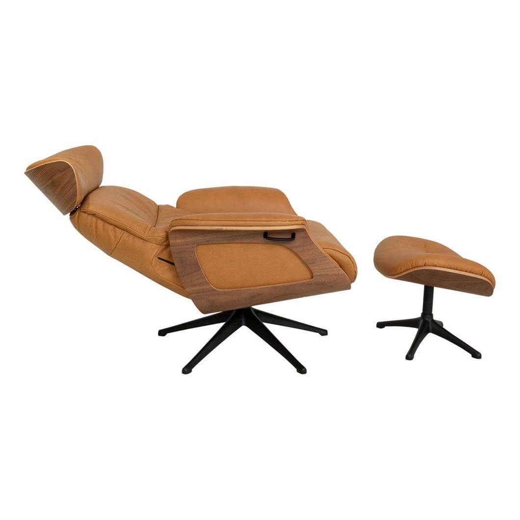 Duke Leather Occasional Chair Set in Cognac - Image 3