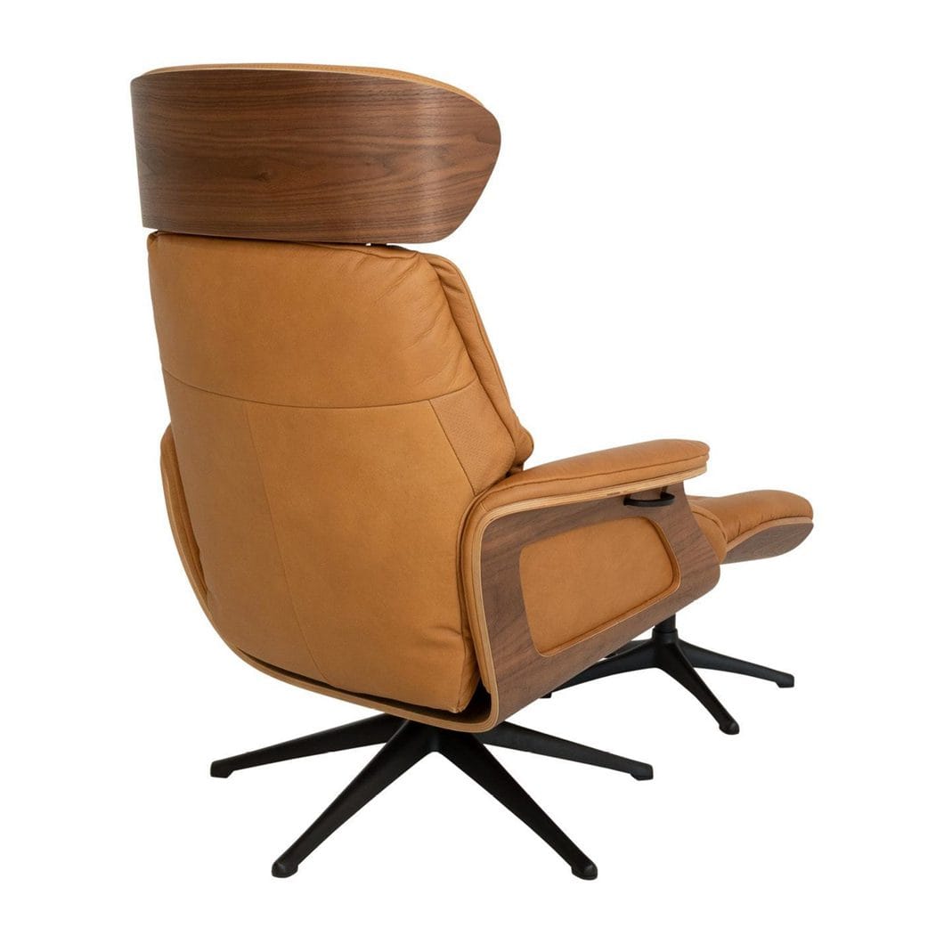 Duke Leather Occasional Chair Set in Cognac - Image 5