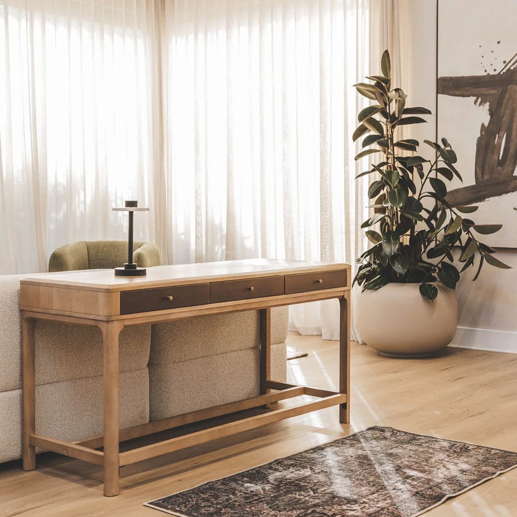 Memphis Oak Console in Mocha - Image 4