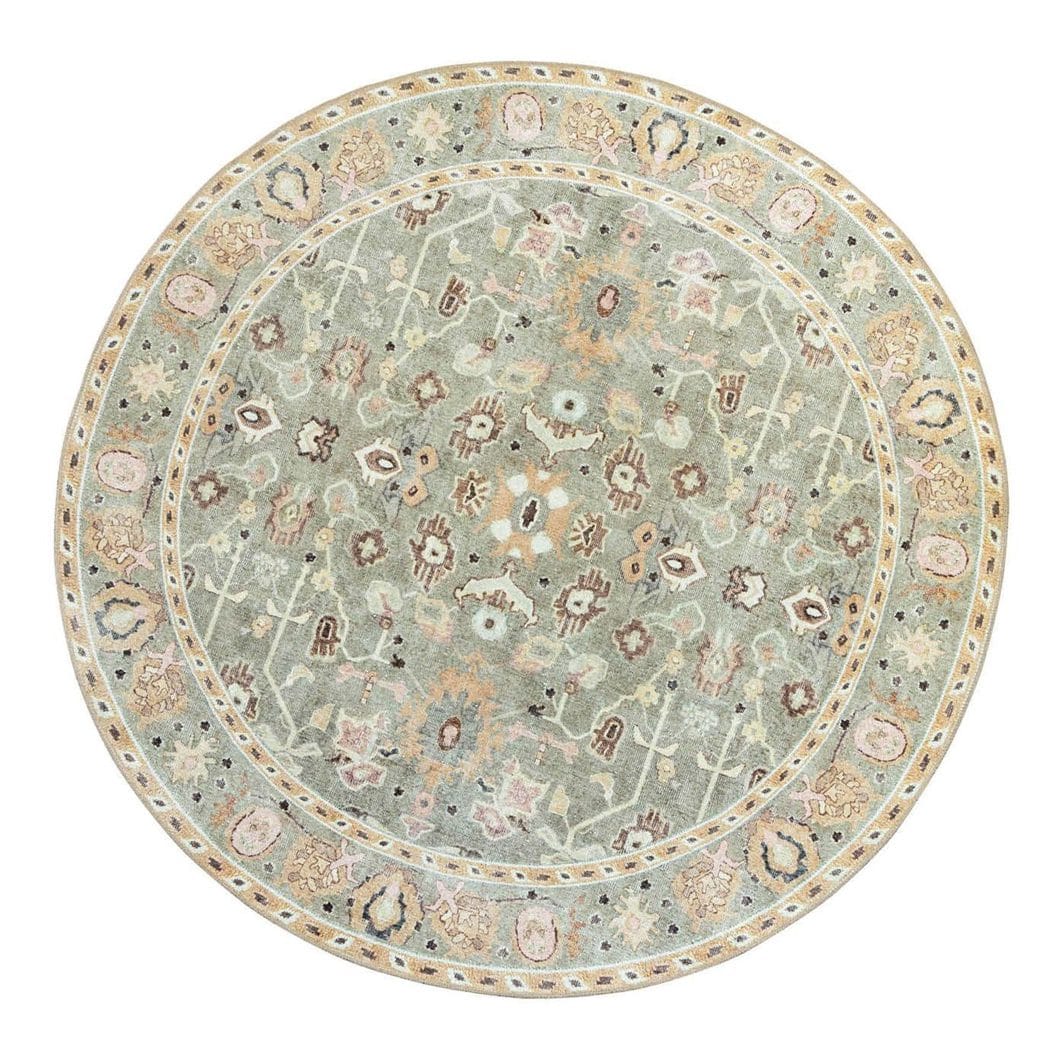 Baroness Round Rug in Blush