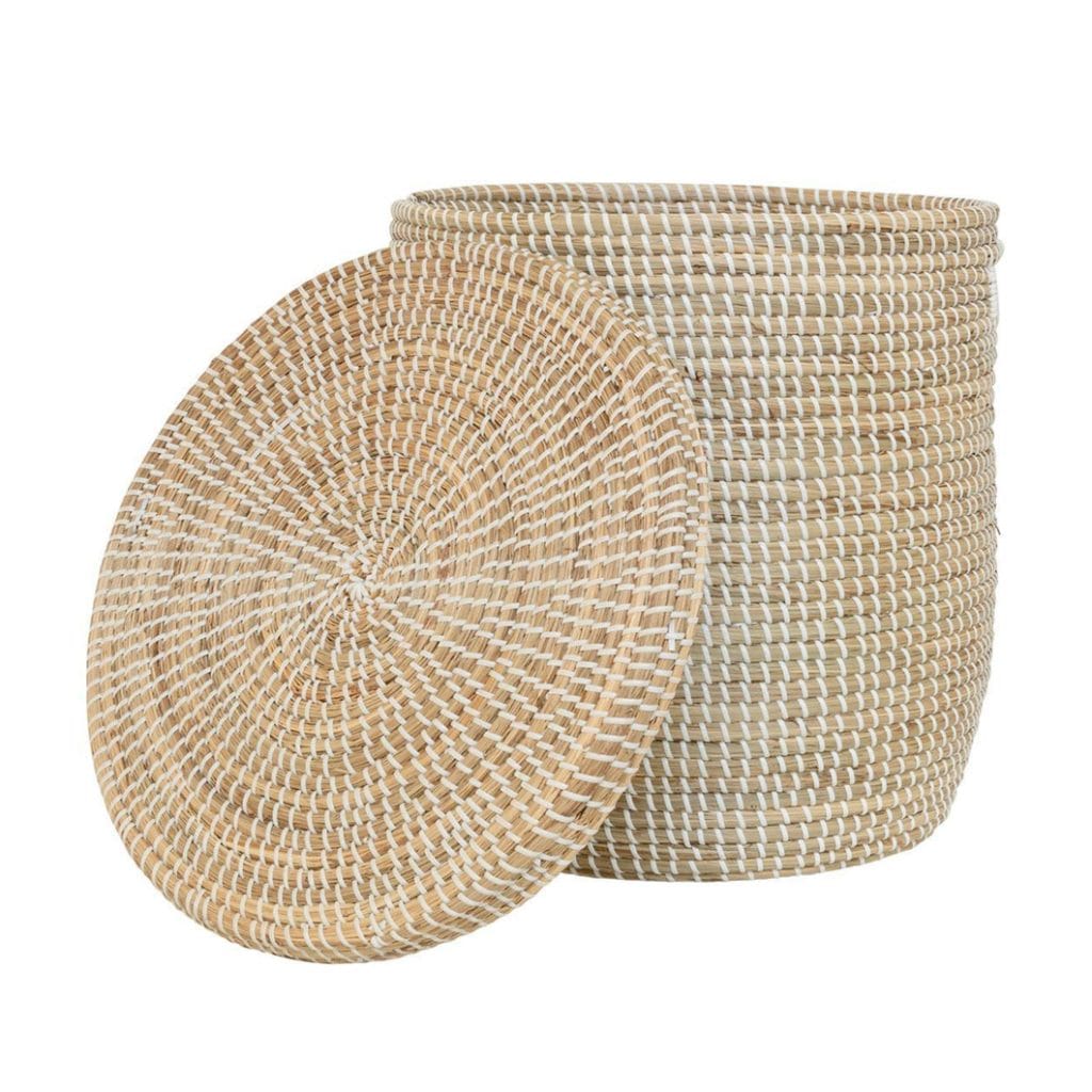 Dalat Laundry Basket in Blanc