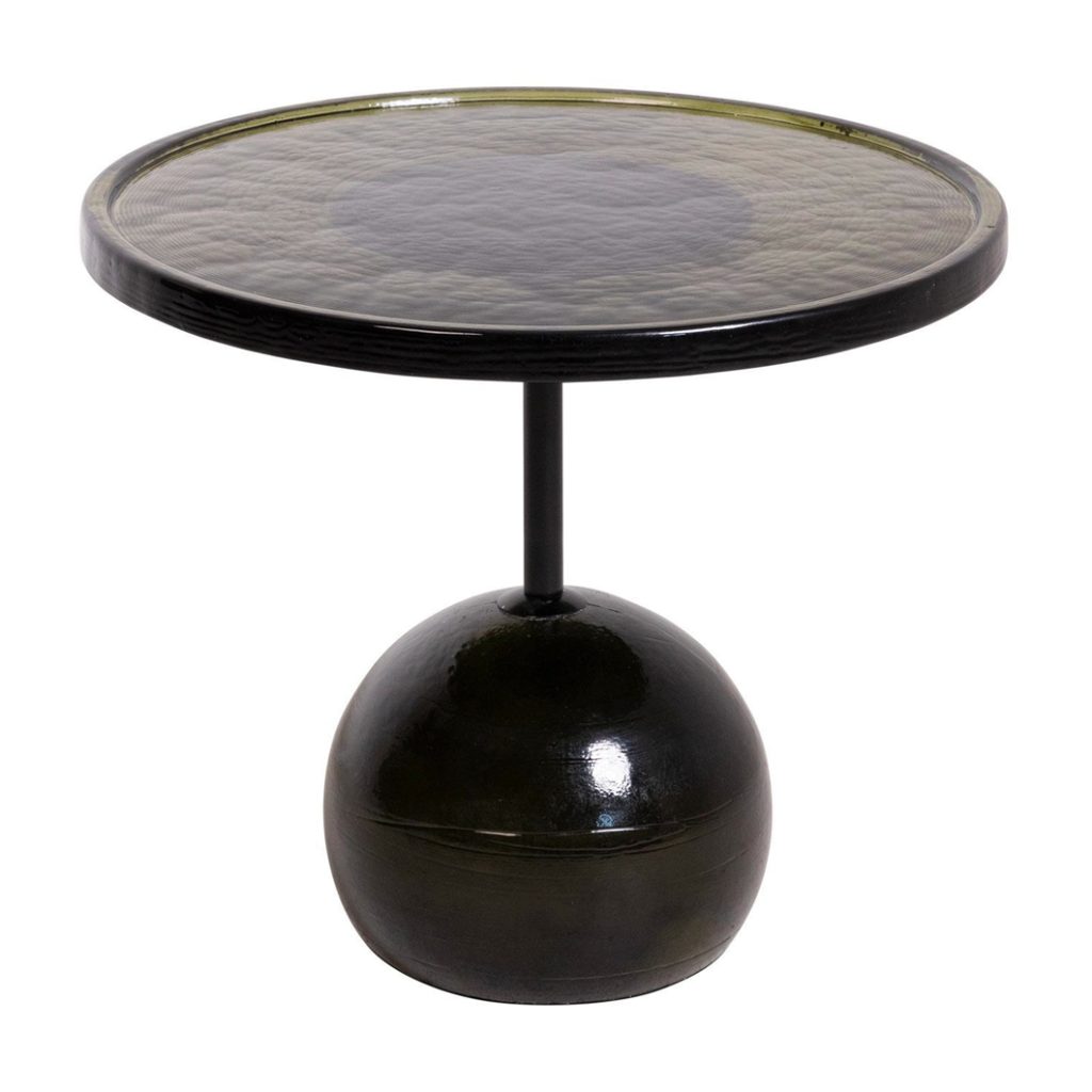 Dew Drops Glass Coffee Table in Moss