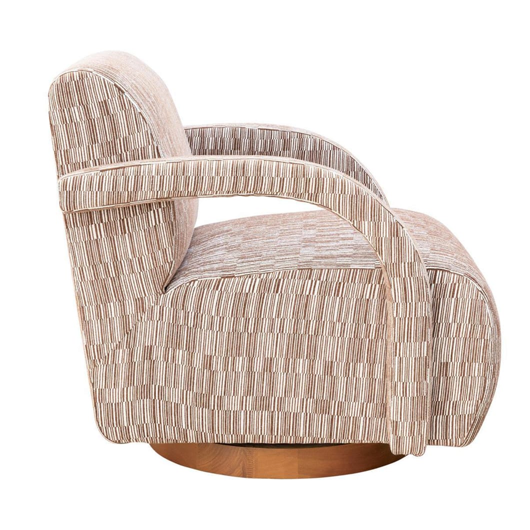 Highborn Swivel Chair in Saffron - Image 3