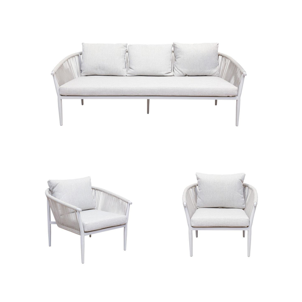 Cruz Sofa Set in Oyster
