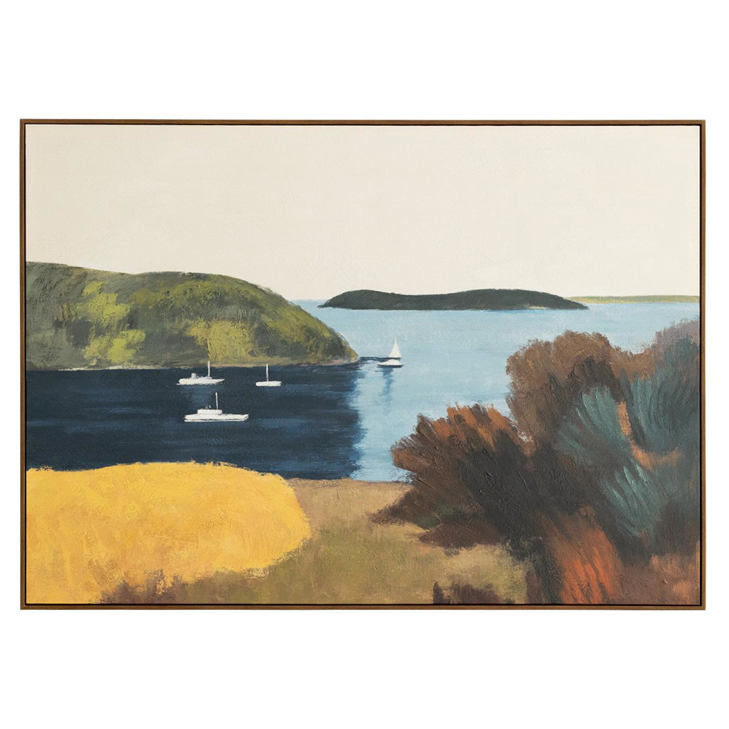 Santorini Sail Wall Art in Azure